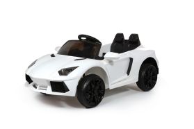 12V White Roadster Battery Ride On Car